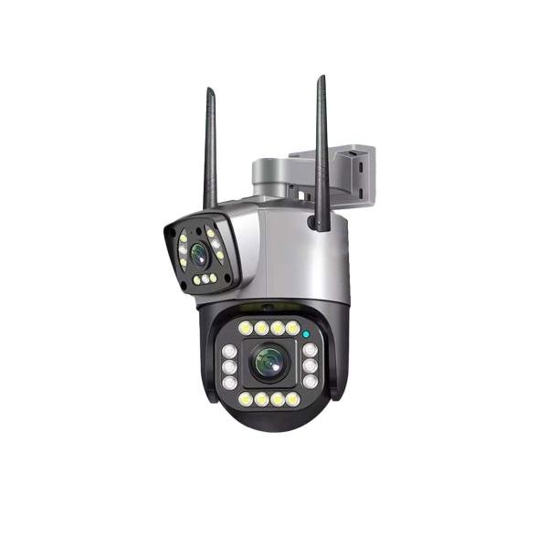 SPEED-X (SPZ-702) 2 CAMERA LENS WIFI OUTDOOR 4MP COLOR NIGHT VISION WITH V380 PRO APP