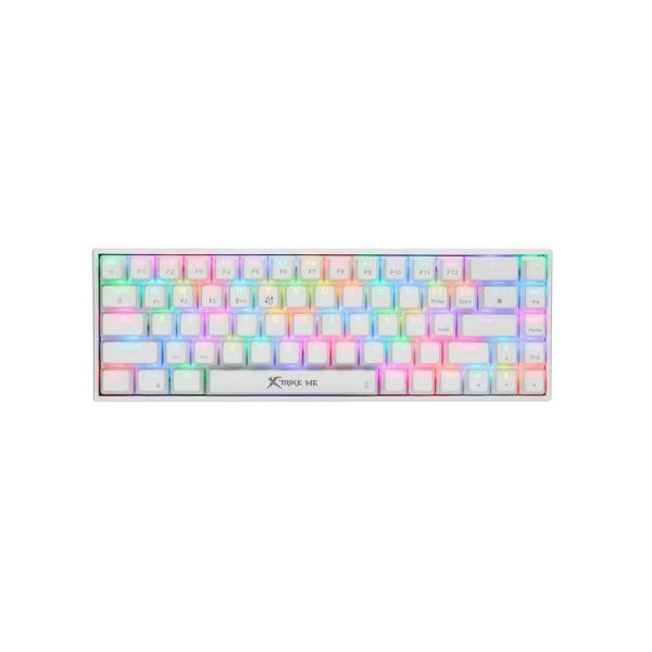 XTRIKE ME GK-995W WH 68 KEYS WIRELESS 2.4G BT5.2 TRI MODE GAMING MECHANICAL KEYBOARD WHITE